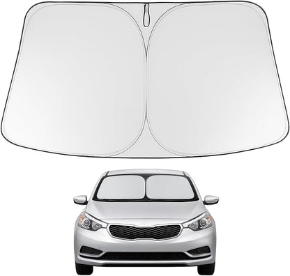 Proadsy 2026 Upgrade Windshield Sun Shade Custom Fit 2014-2018 Kia Forte Foldable Front Sunshade Protector Sun Visor Blocks UV Rays Keep Car Cooler