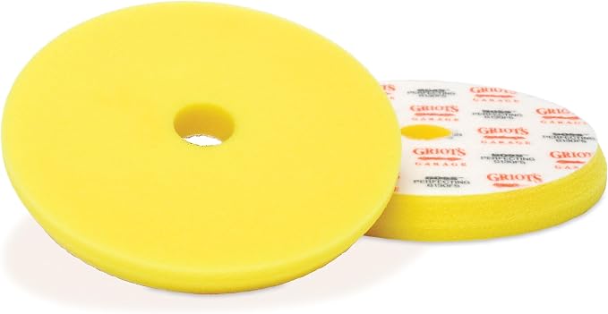Griot's Garage 5.5” Perfecting Foam Pads for Car Polishing and Detailing, Buffing Pads for Paint Correction, Polishing, and Waxing, Yellow, Set of 2
