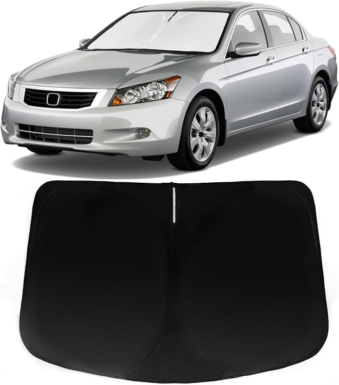 Windshield Sun Shade for Honda Accord 2008-2012, Car Front Window Sunshade with 240T Sun Visor Protector Blocks UV Rays Heat Sun Shield Accessories