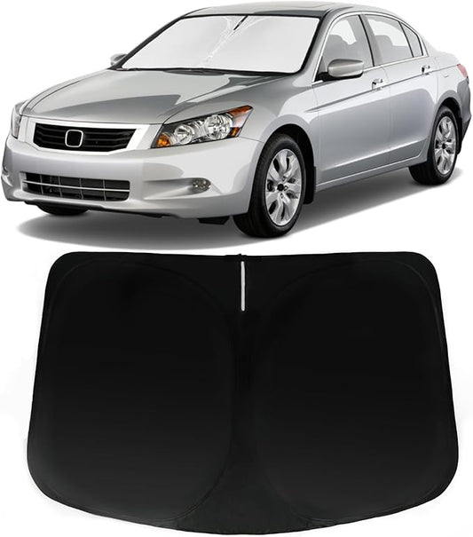 Windshield Sun Shade for Honda Accord 2008-2012, Car Front Window Sunshade with 240T Sun Visor Protector Blocks UV Rays Heat Sun Shield Accessories