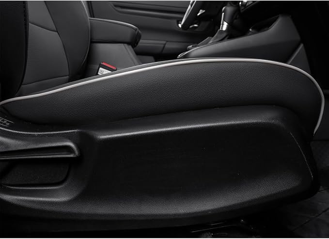 EKR CRV Seat Covers Custom Fit for Honda CRV 2023 2024 2025 2026 Leather Car Seat Cover Full Set for Trucks SUV,Waterproof Car Seat Cushion,Faux Leather (Black/Gray)