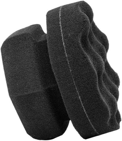 Tire Dressing Shine Applicator (4 Pack), Round Grip Deeper Tire Brush Dressing Applicator Pad Wave to Reach Trim Makes Detailing Tires Easier -, Washable, and Reusable