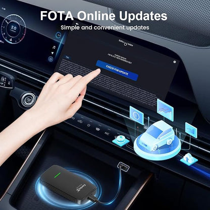 Carlinkit Wireless CarPlay & Android Auto Adapter CP2A PRO 3-in-1 Android(2+16G) System for OEM Wired CarPlay Cars, Support Netflix/You Tube/TikTok Lite, with USB-A/C from 2016 & iOS 10+/Android 11.0+