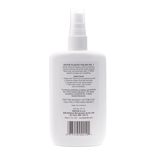 NOVUS 7020 | Plastic Clean & Shine #1 | 8 Ounce Bottle