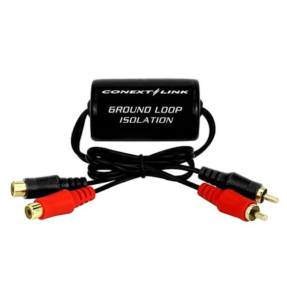 RCA Stereo 2 Channel Ground Loop Isolator Signal Noise Filter Suppressor Reducer Alternator for Car Audio Stereo（13600）