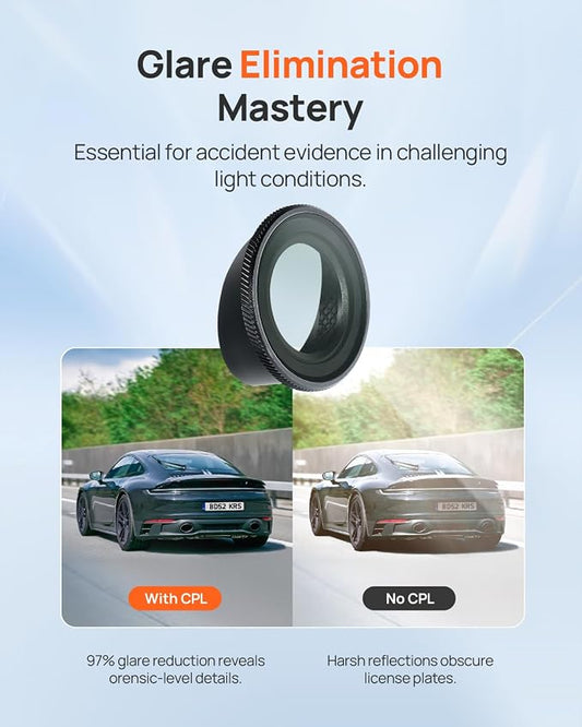 70mai Magnetic CPL Filter for 4K Omni X800 Dash Cam - Anti-Glare Polarizing Lens with Snap-On Design, Scratch-Resistant & Enhance Clarity (for X800 Only)