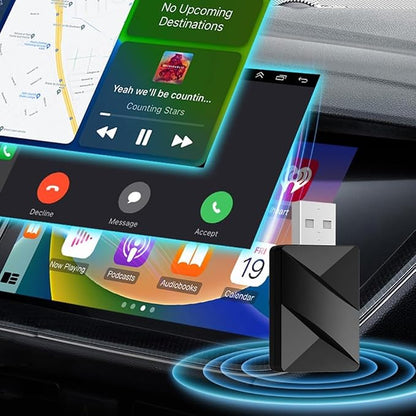 Wireless CarPlay Adapter for Acura RDX 2019-2024, 2-in-1 Car Play Dongle 5.8GHz Wired to Wireless Plug and Play No Delay Fast Auto-Connect