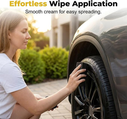Car Tire Ceramic Coating, 2026 Powerful Wheel Cleaning Refurbish Wax with UV Blocking Dust, Tyre Nourish Cream, Tire Shine Cream for Long-Lasting Auto Care (1pcs)