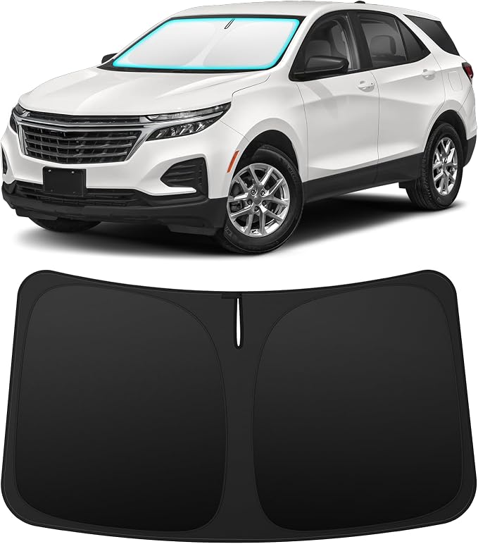 INSAUTO Custom Fit Windshield Sun Shade Accessories for Chevrolet/Chevy Equinox 2018-2024 (EV Not Fit), Foldable Front Window Sunshade, UV & Heat Reflector, Keeps Interior Cool, Includes Storage Bag