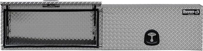 Buyers Products 1701364 Topsider Truck Tool Box, 18x16x88 Inch Diamond Tread Aluminum, Dual Flip-Up Doors, Locking Compression Latches, Weather Resistant, No-Drill Mount, Made in USA