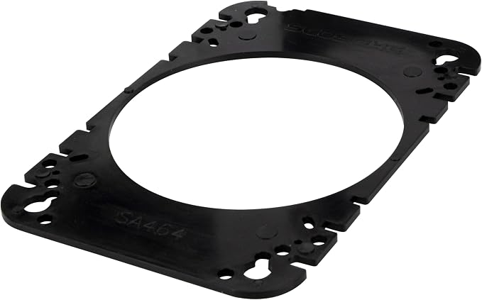 Scosche SA464 4x6” to 4" Car Speaker Adapters Compatible with Select 1976-07 Import and Domestic Vehicles - Adapter Spacers for Car Door and Dash Speakers - Sold in Pairs - See Fit Guide in Image