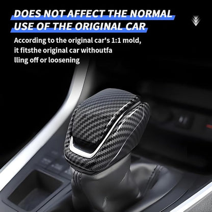 Car Center Console Gear Shift Knob Trim Cover for Toyota RAV4 2019-2025 and Toyota Highlander 2020-2025 Auto Interior Decor Accessories Central Control Shifters Stick Carbon Fiber Style Kit