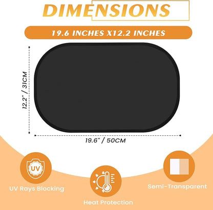 Car Window Shades for Baby (4 Pack), 19.6 x 12 Sun Shades for Side Windows, Foldable Car Shades for Child, Adsorption Window Covers from Glare and UV Rays