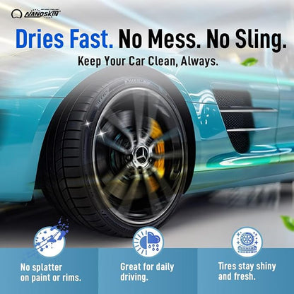Nanoskin WET LOOK All Season Dressing 1 Gallon - Exterior Rubber & Plastic Solvent Based Dressing for Car Detailing | Produces a Deep, Rich, Long lasting shine | Safe For Cars Trucks, Motorcycles, RVs