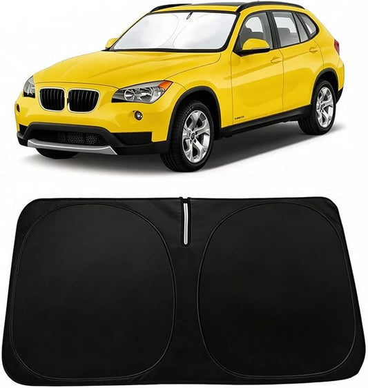 Windshield Sun Shade for BMW X1 E84 2011-2015 Accessories | Front Window Sun Visor Protector & Heat Shield, 240T Sunshade Protection Blocks UV Rays Keep Your Car Cooler