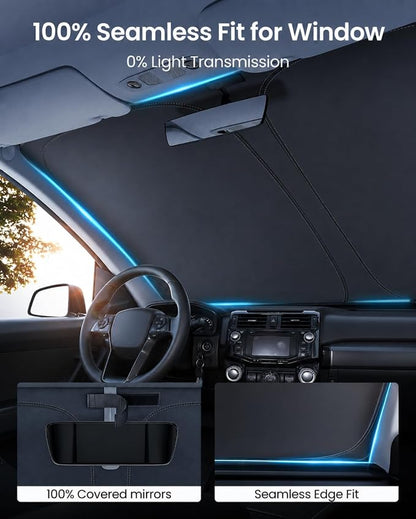 REEVAA Upgraded for Toyota 4Runner 2026-2010 Windshield Sunshade [Tailored Fit, 99% Sun Protection] Foldable Sun Shade Car Accessories with Storage Bag