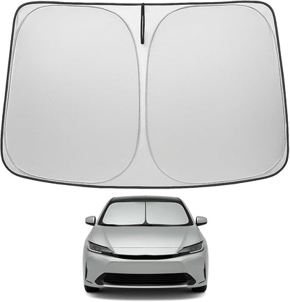 Proadsy Windshield Sun Shade for Toyota Prius 2023 2024 2025 2026 4-Layer Foldable Front Sunshade Protector Sun Visor Blocks UV Rays Keep Car Cooler