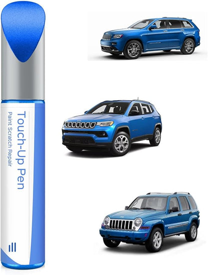 PBJ/MBJ Hydro Blue/Laser Blue Pearl Touch Up Paint Compatible with Jeep Exact Match Chips and Nicks Touch Up