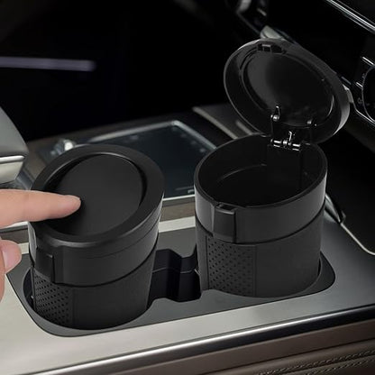 Car Trash Can Bin with Lid - 2 Packs Mini Car Garbage Can Cup Holder-Black Small Leakproof Vehicle Trash Garbage Can Bin-Automotive Car Organizers and Storage for Back Seat SUV Truck Accessories