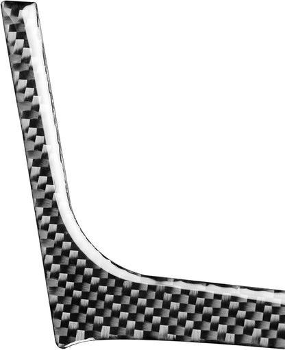 Real Premium Carbon Fiber Decor Compatible with Audi A3 S3 RS3 8V 2013 2014 2015 2016 2017 2018 2019 Car Center Console Power Outlet Sticker Frame Interior Accessories Decal Black