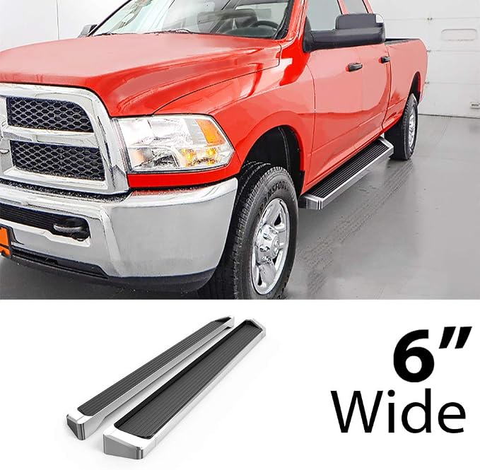 APS Running Boards Style Compatible with Ram 1500 2009-2018 Crew Cab & Ram 2500 3500 2010-2026 (Nerf Bars Side Steps Side Bars)