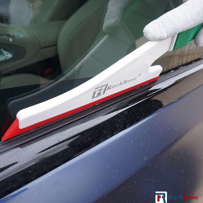 RockRose Doctor Stroke Squeegee – Professional Window Tinting Squeegee & Vinyl Wrap Applicator, Heavy-Duty Rubber Scraper for Auto Glass & Flat Glass Tint Red 2PCS