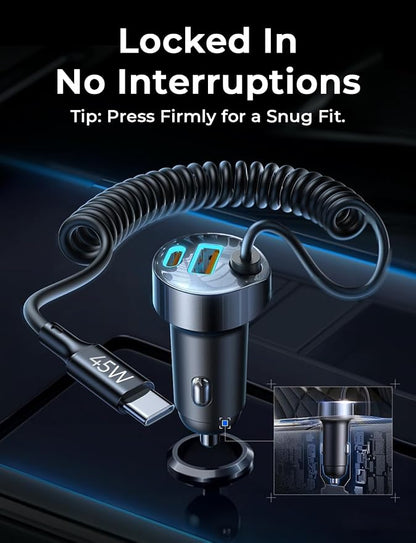 LISEN 90W for iPhone 17 16 15 Pro Max Car Charger USB C Fast Charge,Super Fast for iPhone 17 16 Car Charger USB C Adapter for iPhone 17e 16 15 Pro Max Plus Air,Samsung Galaxy S26 Ultra, Android