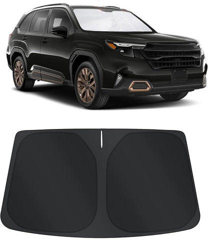 TINGLU Sun Shade for Subaru Forester 2025 2026 Accessories Windshield Sun Shade Window Shade UV Rays Protection Sun Visor Cover with Steering Wheel Sunshade Storage Bag