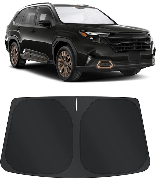 TINGLU Sun Shade for Subaru Forester 2025 2026 Accessories Windshield Sun Shade Window Shade UV Rays Protection Sun Visor Cover with Steering Wheel Sunshade Storage Bag