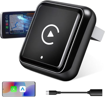 2026 Wireless CarPlay & Android Auto Adapter, 2-in-1 Wired to Wireless Dongle, Fast Auto-Connect, Stable Connection, Mini Plug & Play USB Adapter for Factory Wired Cars