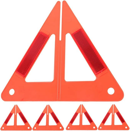 5pcs Emergency Car Safety Triangle Warning Rack Reflective Sign Versatile Safety for Roadside Use