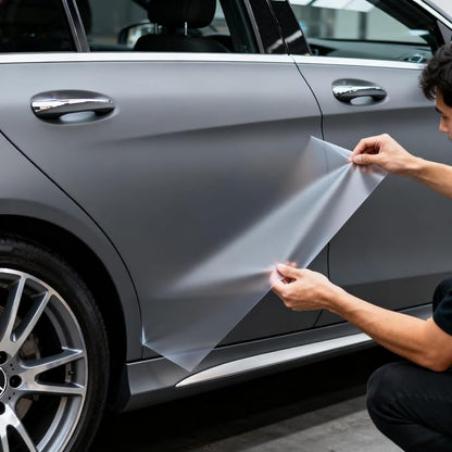Matte Clear 7.5mil TPU Paint Protection Film for Cars & Motorcycles, Heat self-Healing, self-Adhesive Bubble-Free roll, Suitable for DIY Decoration (1ft x 5ft)
