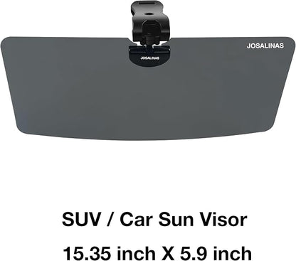Automotive Sun Visors for Car, Van, Truck, Polarized Protection, Universal Install Anti-Glare Extender (15.35" for SUV/Car Sun Visor)