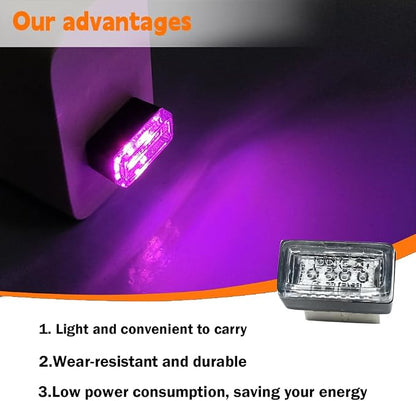 4PCS Car Interior Mood Lighting, Ambient Lighting Car, USB Light, USB Led, Durable, Lightweight and Convenient, Suitable for All Devices with USB Ports (Purple)