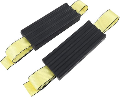 2 Pcs Tire Traction Straps with Work Gloves, Emergency Anti Slip Traction Straps for Trucks and Large SUVs, Non Slip Tire Recovery Device for Snow Mud Ice