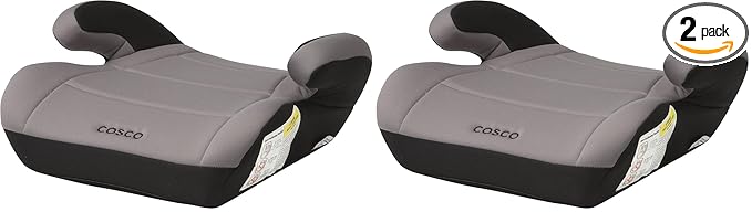 Cosco Topside Backless Booster Car Seat,Lightweight Booster Seats for Cars 40-100 lbs,Backless-Booster Seat for Car,Leo,(Pack of 2)