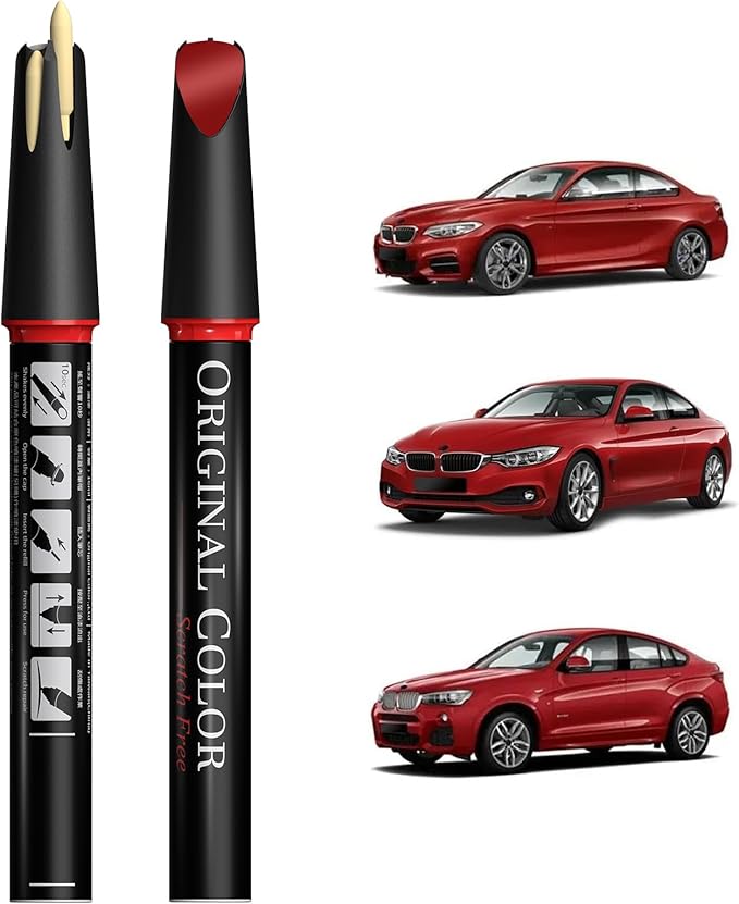 Carhoo C06 Flamenco Red Brilliant Touch Up Paint Suitable For BMW, Genuine Custom Color Absoulutely Without Color Differences (16ml)