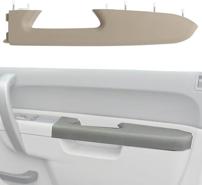 Upgraded Door Armrest Repair Kit Right Passenger Side Door Panel Handle Tan Compatible with 2010-2014 Chevy Silverado GMC Sierra 1500 2500HD 3500HD Replaces 22818472
