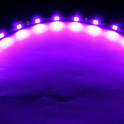 SOCAL-LED LIGHTING 30cm 12" Purple Flexible LED Strips High Power Bright 5050 12 SMD Car DRL Under Dash Accent Light, Waterproof, Cuttable, Pack of 2