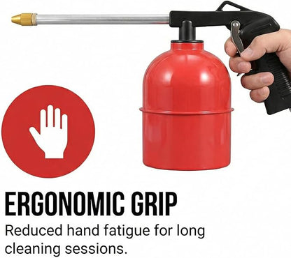 Car Air Engine Cleaning Spray Gun, High-Pressure Vehicle Sprayer Gun Cleaning Tool with Bottle, Automotive Cleaning Degreaser Sprayer Tool, Universal for SUV RV Truck (Aluminum)