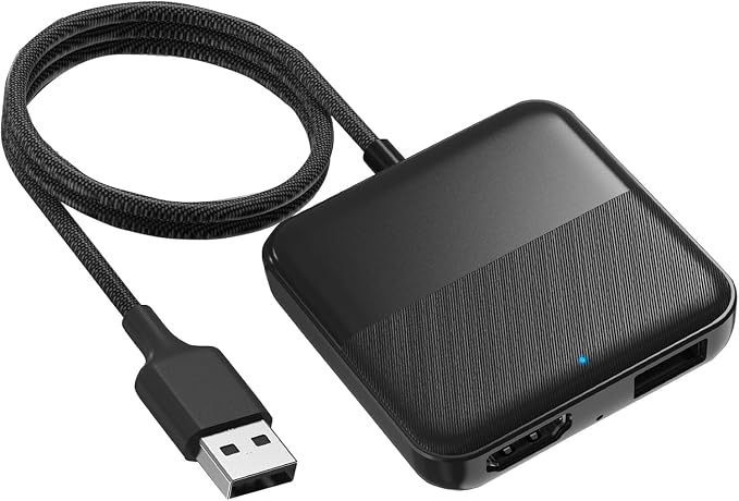 Car TV Mate PRO 2025-Stick Converter,HDMI & Wireless CarPlay Android Auto Adapter, No Latency,HDMI to USB Port Converter Work for Cars 2016+ with Wired carplay,Plug & Play