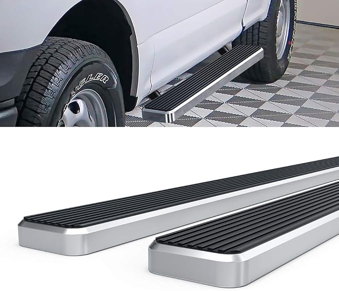 APS Running Boards 5 inches Compatible with Ford F150 2015-2026 Regular Cab & F-250 F-350 Super Duty 2017-2026 304 Stainless Steel (Nerf Bars Side Steps Side Bars)