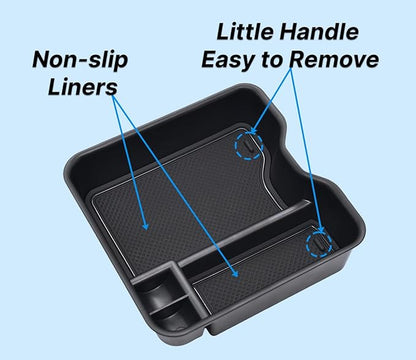 Center Console Organizer for Range Rover & Range Rover Sport 2023-2025 2026 Armrest Insert Tray Storage Box Interior Accessories with Refrigerator (NOT Fit for Models Without Refrigerator)