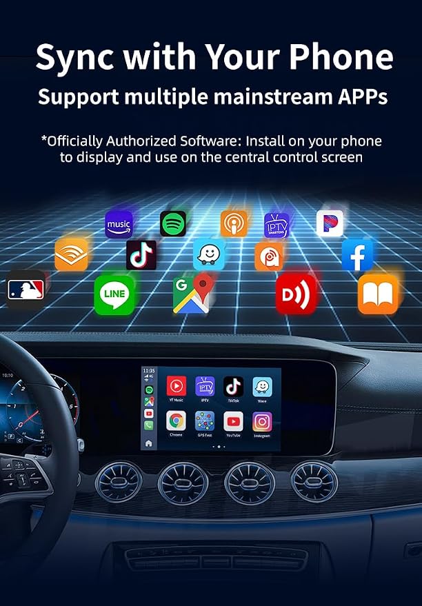 Wireless CarPlay Adapter-Convert Wired CarPlay to Wireless,Stable Connection and Mini Size,Plug & Play,50% Lower Temperature,Auto-Reconnect,Compatible with iPhone & Android & Cars 2015+