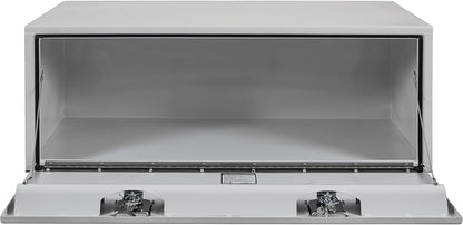 Buyers Products 1708410 White Steel Underbody Truck Tool Box, 18 x 24 x 48, Made in USA, 14 Ga Steel, Locking Stainless Latch, Weather-Resistant, Powder-Coated, Secure Storage for Work Trucks