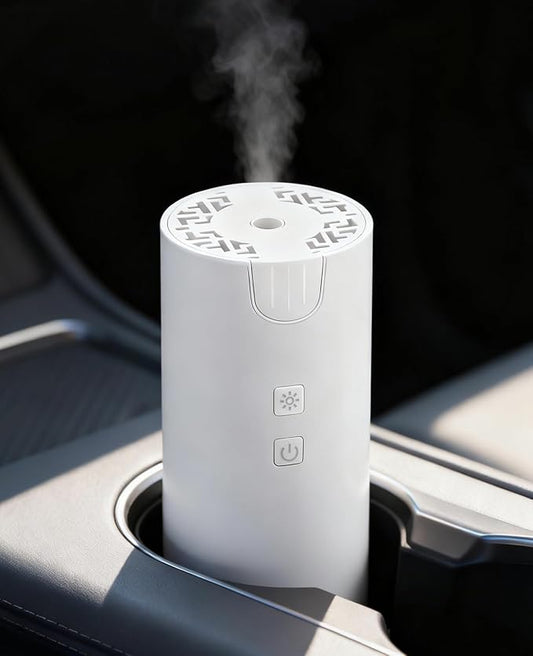 Marchred 100ML Car Essential Oil Diffuser, Rechargeable Battery Powered, 7 Color Lights, 2 Mist Modes, Cordless Portable Aromatherapy Humidifier for Car Home Outdoor