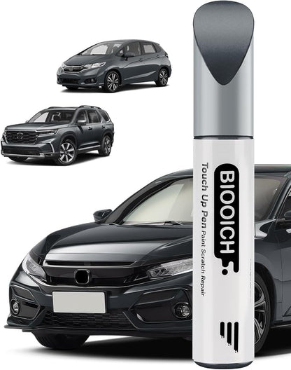 Touch Up Paint Pen Exact Color Match Car Chip and Scratch Repair (for Honda, Meteorite Gray Metallic(NH-904M))