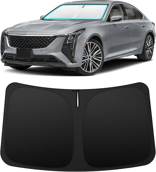 INSAUTO Custom Fit Windshield Sun Shade Accessories for Cadillac CT5 2020-2026, Foldable Front Window Sunshade, UV & Heat Reflector, Keeps Interior Cool, Includes Storage Bag