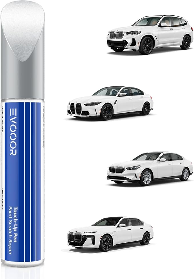 Touch Up Paint For BMW, Alpine White (300) Exact Match Touch Up Paint Car Scratch Repair (Alpine White for BMW 3/5/7 Series/X2/X4/2018 X5)