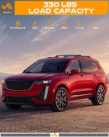 330 LBS Lockable Roof Rack Cross Bars Fit for Cadillac XT4 XT6 2019-2025 CrossBars Rooftop Luggage Rack Cargo Carrier Accessories